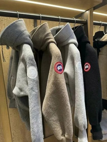 Canada Goose Thick Hooded Wool Cardigan Jacket-4352  